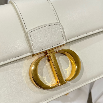 Dior CD Montaigne Small Chain White